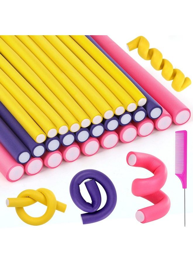 selizo 30Pcs 9.45" Flexible Curling Rods Heatless Hair Rollers Curlers With 3 Sizes Foam Curlers Hair Rods For Short And Long Hair - Image 2