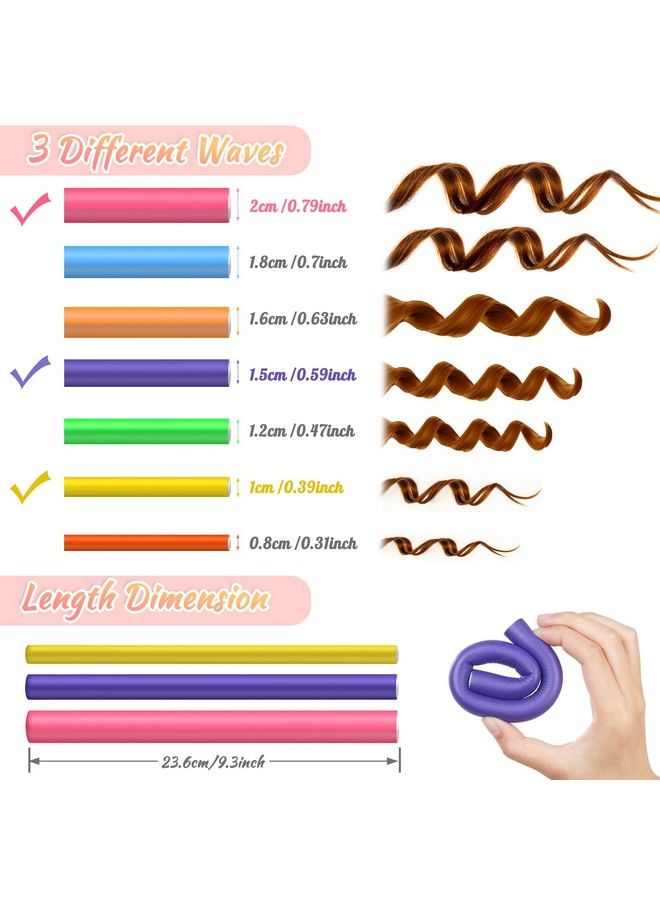 selizo 30Pcs 9.45" Flexible Curling Rods Heatless Hair Rollers Curlers With 3 Sizes Foam Curlers Hair Rods For Short And Long Hair - Image 4