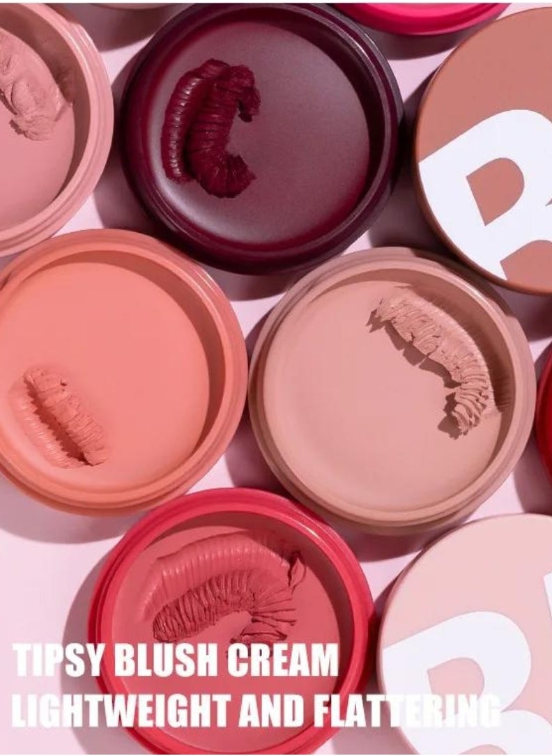 pudaier Blush Matte Face Blusher Long wearing Makeup Balm Waterproof Facial Nourishing Blush Cream Blush for Contours Cheeks Infused with Castor Oil and Vitamin E Ultra Pigmented Blush for Natural Glow 08  - Image 5