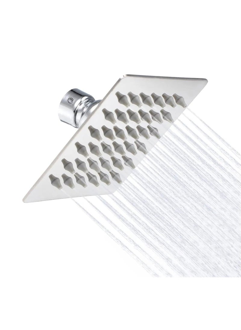 ERATO ERATO Stainless Steel 304 Mirror Square 4x4 Inch Rain Shower Head High Pressure Rainfall Shower Head For Bathroom Ultra Slim Shower Head  - Image 1
