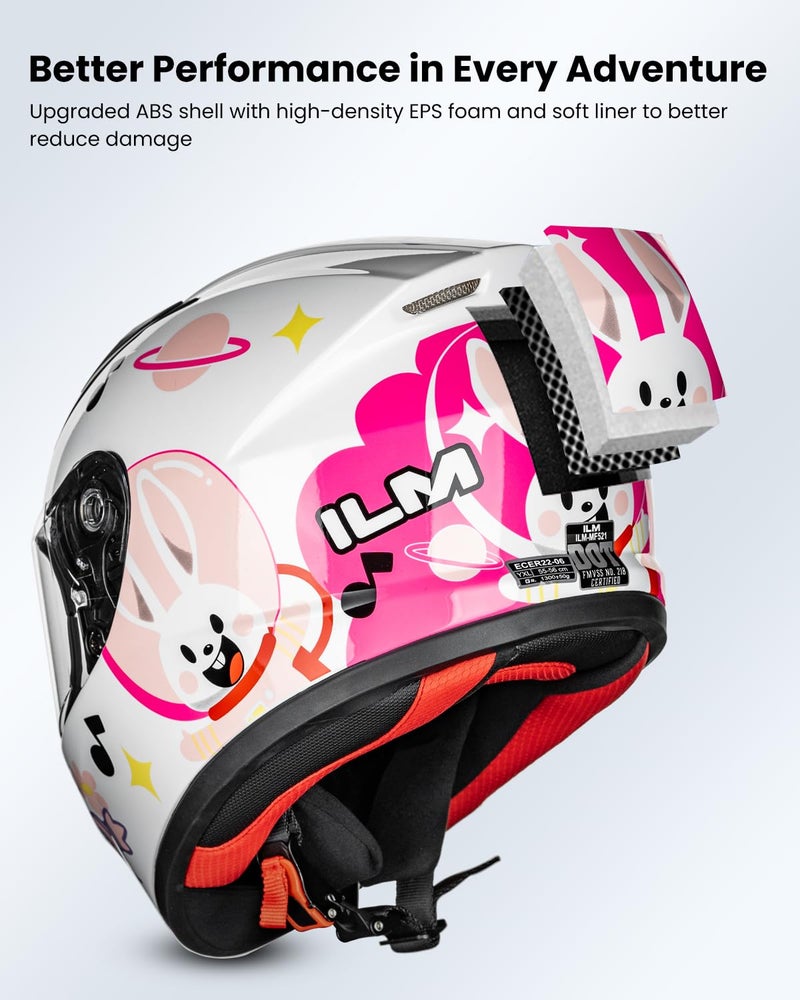 ILM Youth Kids Full Face Motorcycle Helmets DOT ECE Motocross ATV Dirt Bike Street Helmet Model MF521 - Image 3