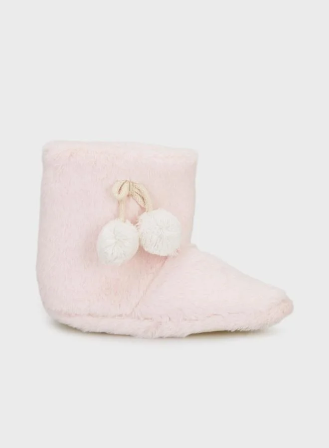 Lela Lela Soft Textured Plush Pom-Pom Slippers Women's PANDUF 6722003