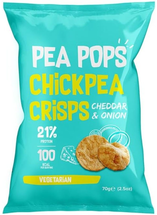 Pea Pops Healthy Protein Chips 70 g- Delicious Chikpea Crisps Less Fat, Low Calorie, Gluten Free, Vegan Protein Snacks, Popped (Not Fried) (Pack of 5 70g, Variety Pack) - Image 4