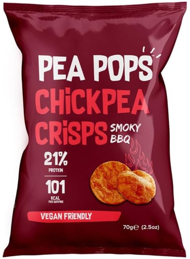 Pea Pops Healthy Protein Chips 70 g- Delicious Chikpea Crisps Less Fat, Low Calorie, Gluten Free, Vegan Protein Snacks, Popped (Not Fried) (Pack of 5 70g, Variety Pack) - Image 3