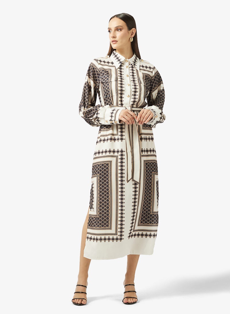 خزانة فستان مطبوع أحادي اللون - Image 4