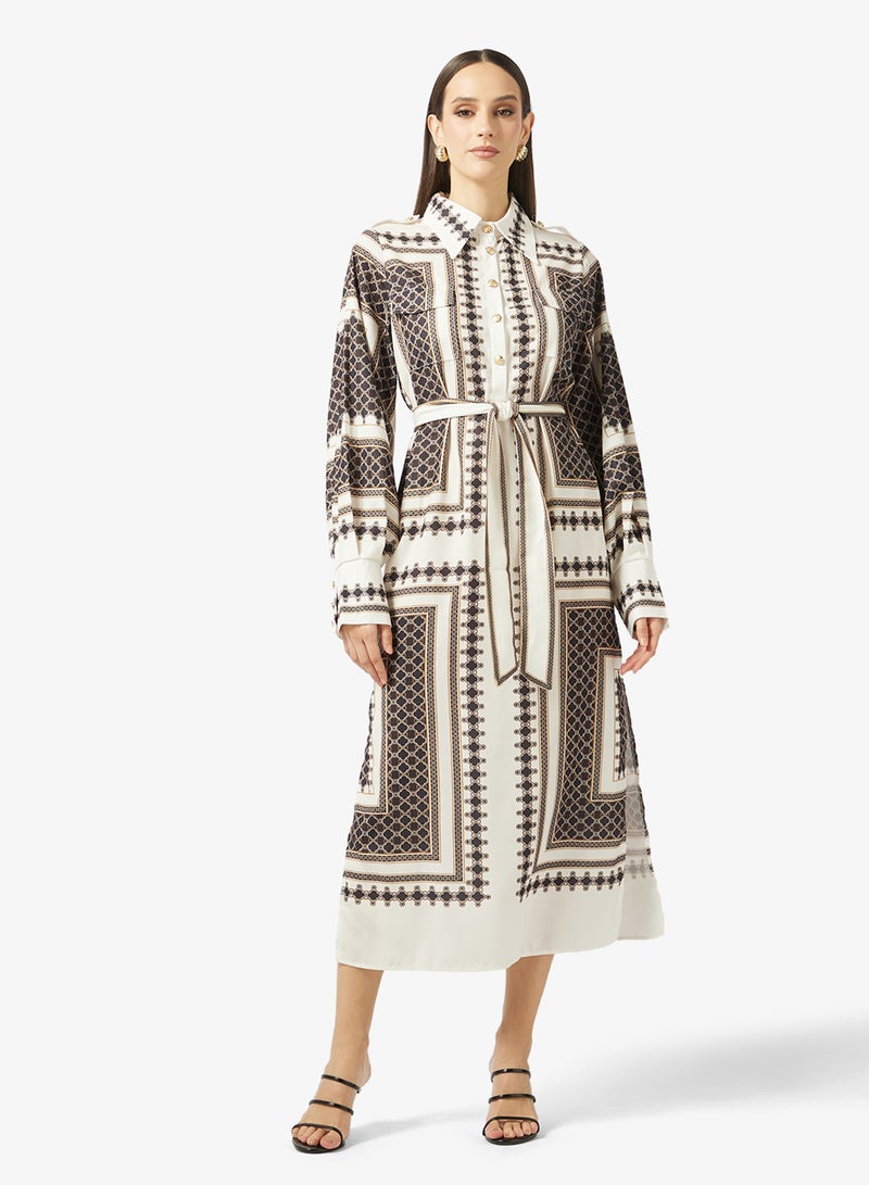 خزانة فستان مطبوع أحادي اللون - Image 1