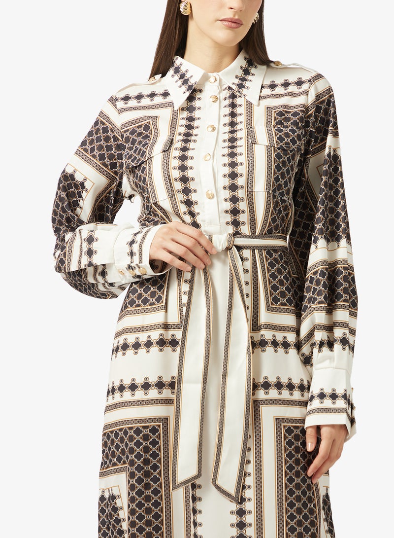 خزانة فستان مطبوع أحادي اللون - Image 3