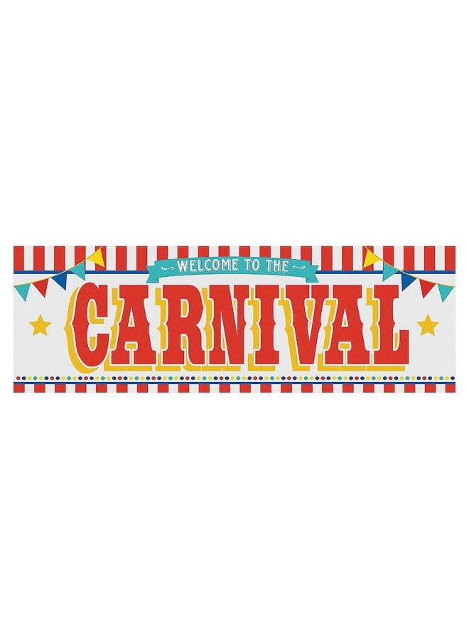Fun Express Carnival Welcome Party Banner - 6 Feet Long - Circus Party Supplies