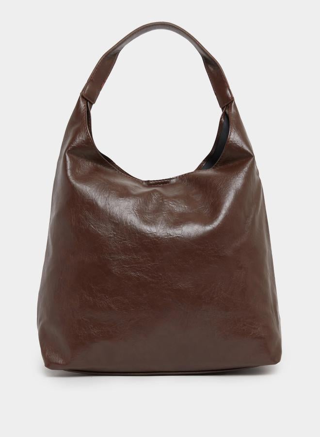 Styli Textured Tote Bag with Pouch  - Image 5