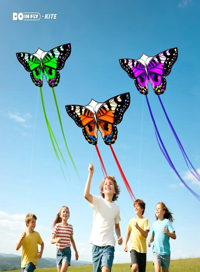 DoinFly Butterflys for Kids, Beautiful Kite Easy to Fly for Beginners with 328 ft Line & Line Winder (Tiger-Striped Butterfly - 3, 3) - Image 2