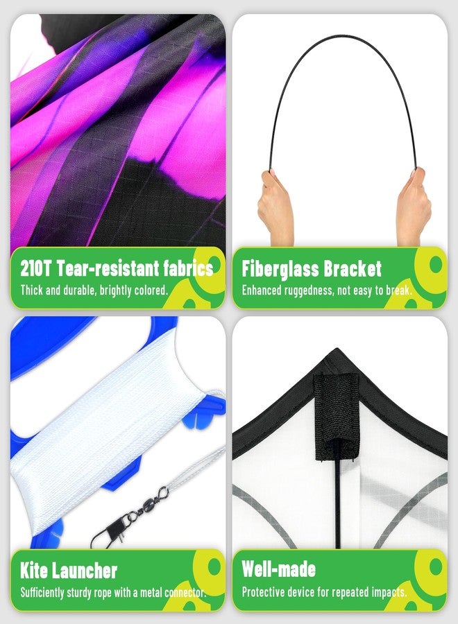 DoinFly Butterflys for Kids, Beautiful Kite Easy to Fly for Beginners with 328 ft Line & Line Winder (Tiger-Striped Butterfly - 3, 3) - Image 5