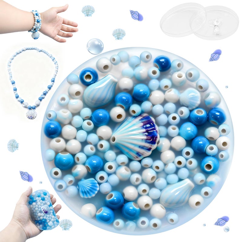 aeloer Picky Pad Fidget Toy 4 Large Sensory Skin Picking Relief with Ceramic Beads DIY Bracelet Making Anxiety Stress Relief for Adults Silent Desk Toy for Trichotillomania ADHD - Image 3