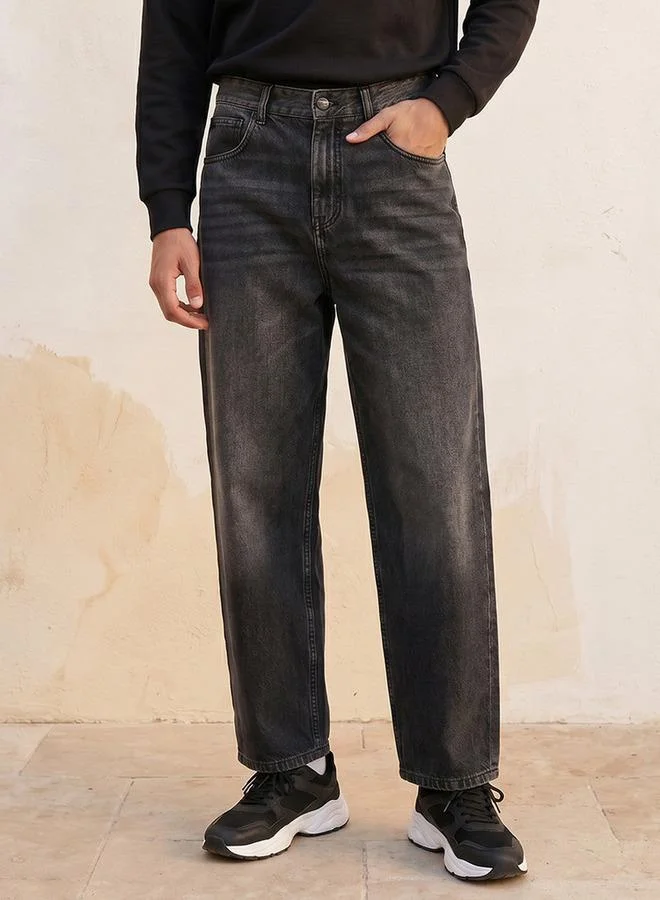 Denim Barrel Fit Jeans