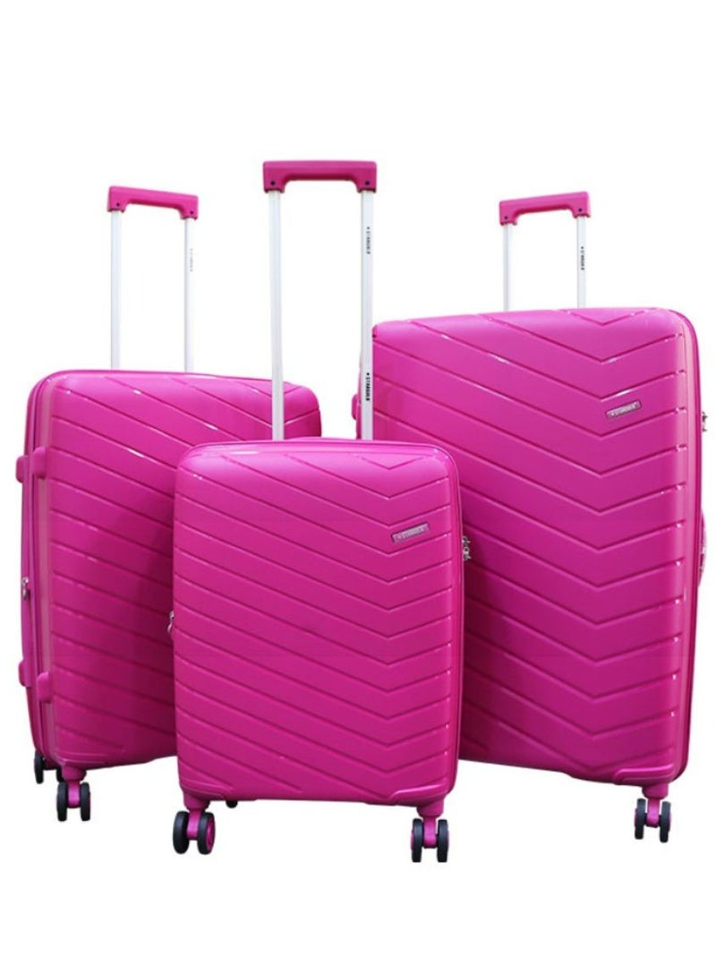 ستارجولد 3 قطع PP Hardide عجلات دوارة 360 درجة طقم حقائب سفر ترولي بقفل TSA مقاس 20/24/28 بوصة - Image 1