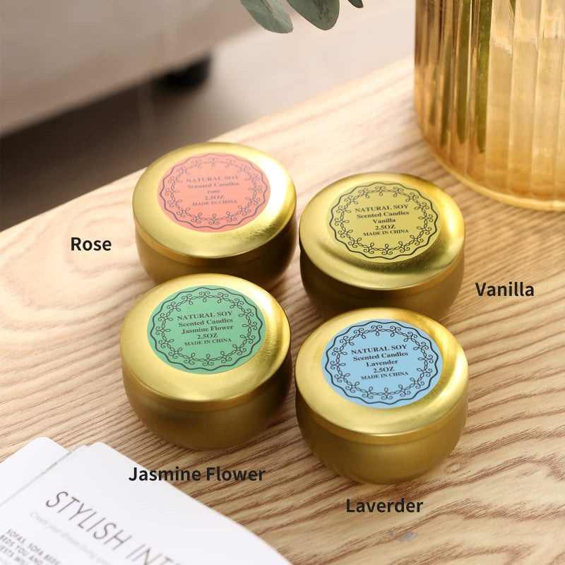 qinxiang Scented Candles Gifts Set,16 Pack Natural Soy Wax Travel Tin Jar Candles for 2.5 OZ Aromatherapy Candles for Family Gatherings, Festive Candles - Image 2