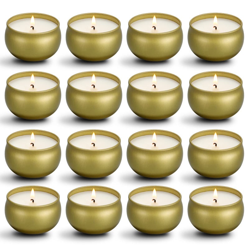 qinxiang Scented Candles Gifts Set,16 Pack Natural Soy Wax Travel Tin Jar Candles for 2.5 OZ Aromatherapy Candles for Family Gatherings, Festive Candles - Image 1