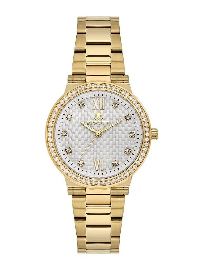 BIGOTTI Bigotti - Raffinato Women Watch | Stainless SteelBrass Case | Analog | Round Dial | Mineral Glass | Japanese Quartz | Water Resistant 30 Meters