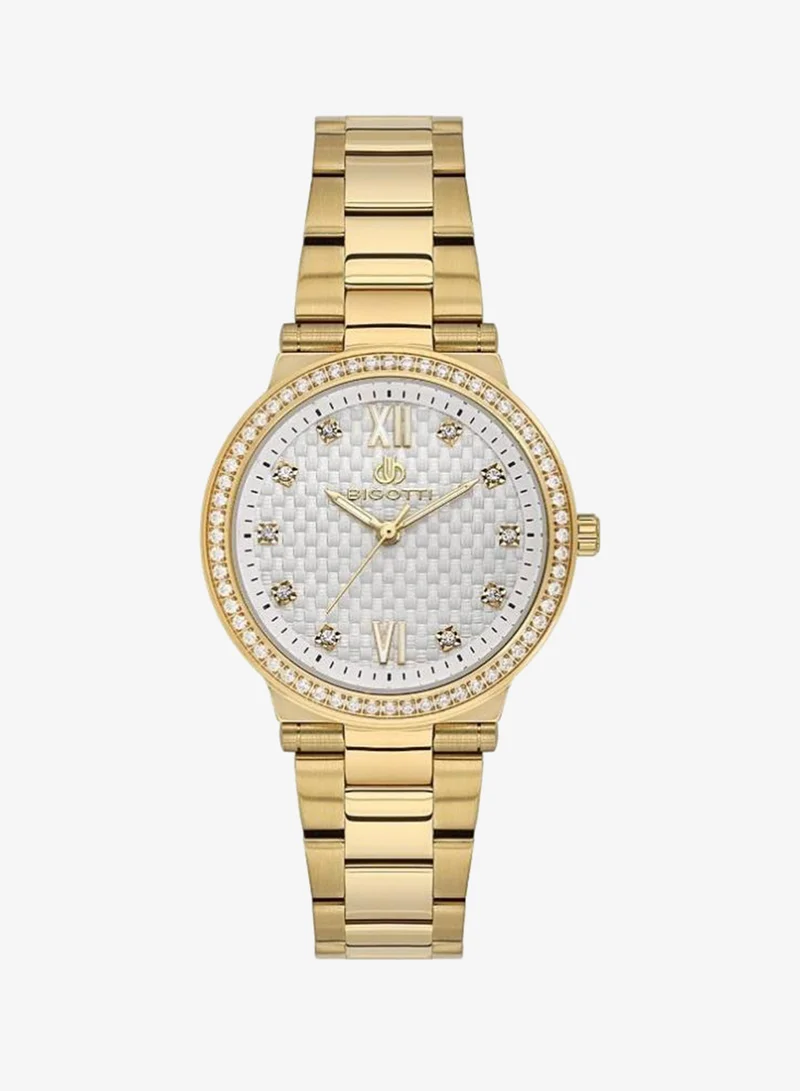 BIGOTTI Bigotti - Raffinato Women Watch | Stainless SteelBrass Case | Analog | Round Dial | Mineral Glass | Japanese Quartz | Water Resistant 30 Meters