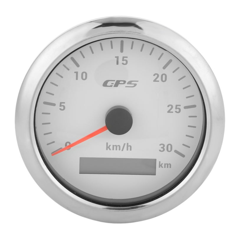 GPS Speedometer White Stepper Motor Drive Pointer GPS Speed Gauge - Double Protection Curved Glass Speed Odometer for Cars Boats Yachts - Image 3