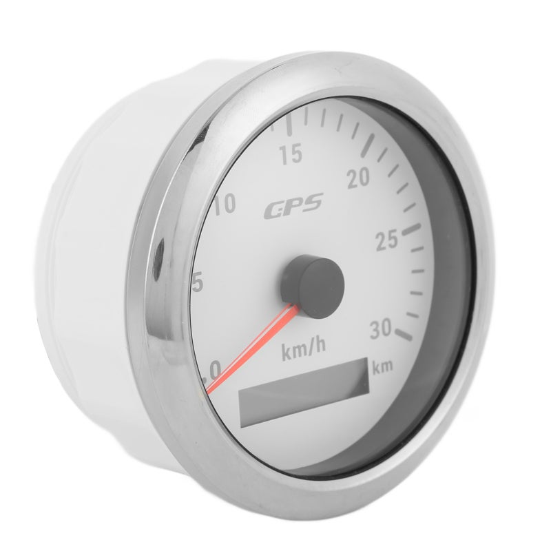 GPS Speedometer White Stepper Motor Drive Pointer GPS Speed Gauge - Double Protection Curved Glass Speed Odometer for Cars Boats Yachts - Image 4