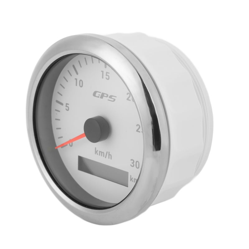 GPS Speedometer White Stepper Motor Drive Pointer GPS Speed Gauge - Double Protection Curved Glass Speed Odometer for Cars Boats Yachts - Image 5