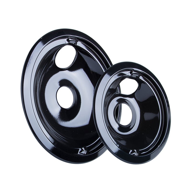 KITCHEN BASICS 101 Made in the USA WB31M20 WB31M19 Replacement Range Cooktop Porcelain Drip Pans for GE 2 6-Inch & 2 8-Inch Pans, 4 Pc - Image 4