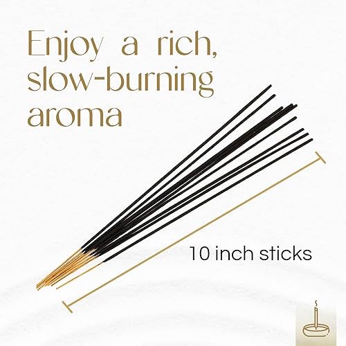 Gonesh - Extra Rich Scented Incense Sticks - Non-Toxic 10” Slow Burn Aromatic Sticks - Sandalwood - 100 Pack - Image 5