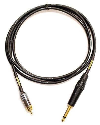 Mogami GOLD TS-RCA-06 Unbalanced Audio Adapter Cable, 1/4" TS Male Plug and RCA Male Plug, Gold Contacts, Straight Connectors, 6 Foot - Image 2