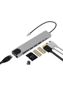Bintech 8 In 1 Type-C To 4K HDMI Gigabit Ethernet Lan Adapter  - Image 2