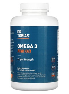 Dr. Tobias Omega 3 Fish Oil Triple Strength 180 Softgels 