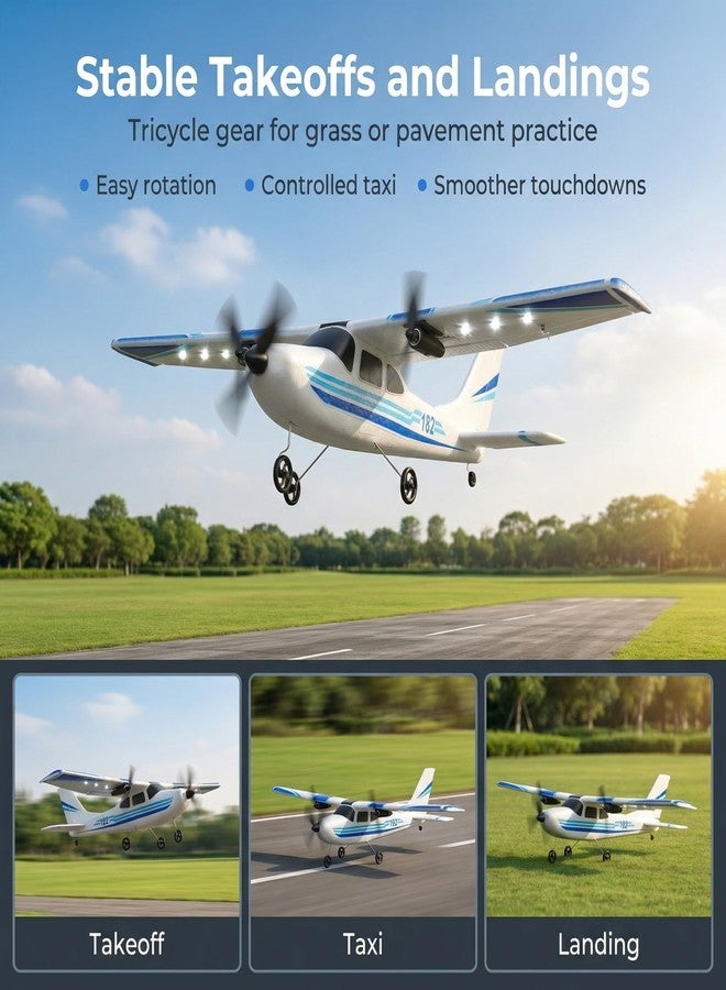MATHSLICE RC Airplane,RC Plane, 2.4GHz 2 Channels RTF RC Aircraft with 3-Axis Gyro for Beginner Easy to Speedy Fly Glider Toys with 2 Extra Batteries [ 3 Batteries ] - Image 3