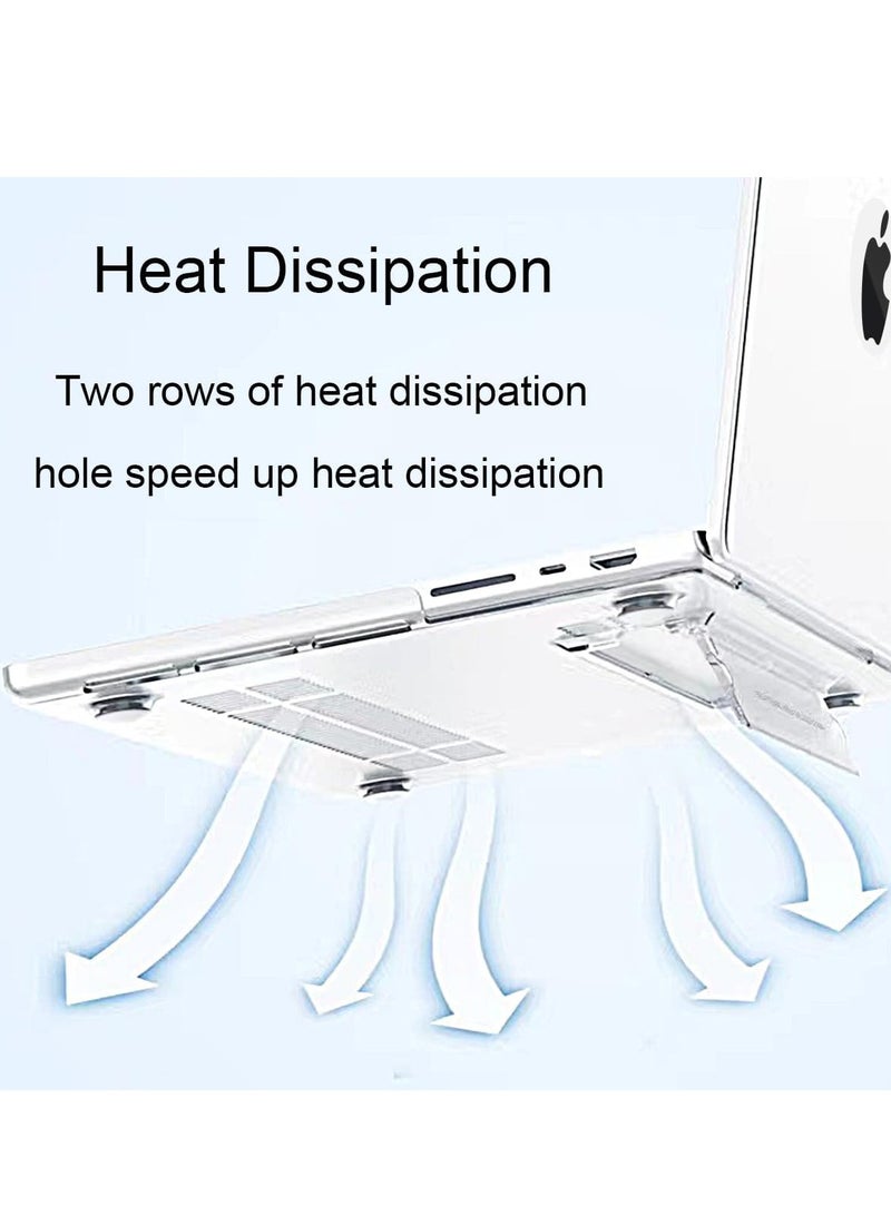من الصعب حالة قفل نوع القضية ، مع دعم للطي ، متوافق مع ملحقات ماك بوك اير ( أبيض 13.6 الجوية ( a2681 / a3113 ) ) - Image 5