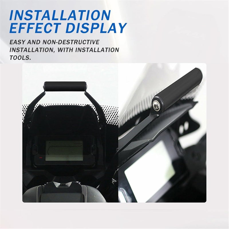 QASULER Motorcycle Phone Holder Bracket - Image 3