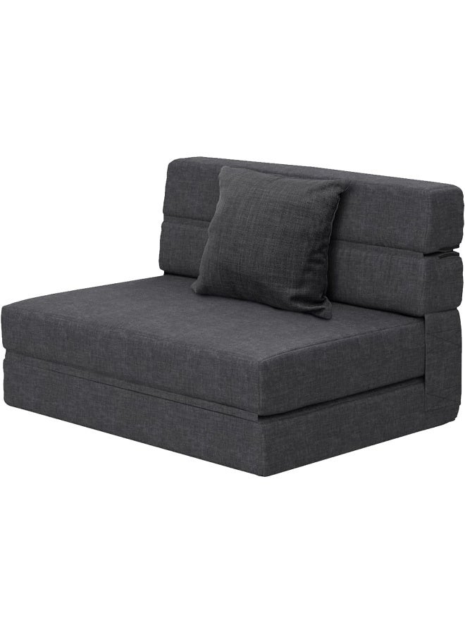 Sleeper Sofa Bed Memory Foam Futon Convertible Chair Bed Modern Fabric Perfect for Living Room Apartment or Loft (Dark Grey(Large))