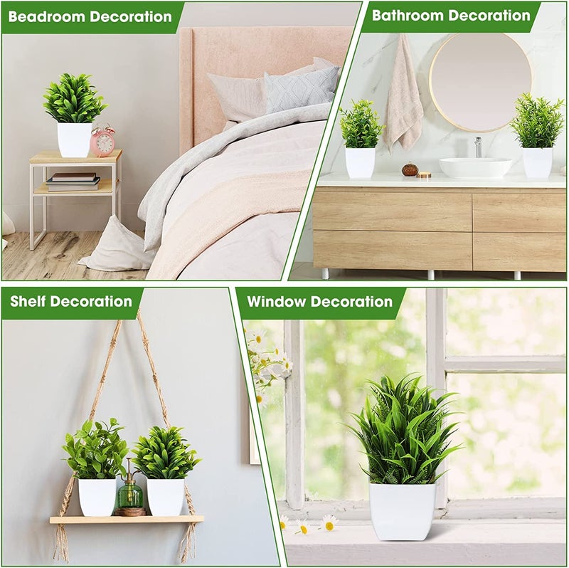 WYTE ORIGIN Artificial Plants with Pot Leaves Hanging Ivy Garlands Plant Greenery Vine Creeper for Home Décor - Perfect for Home and Office Decoration (SET-10) - Image 4
