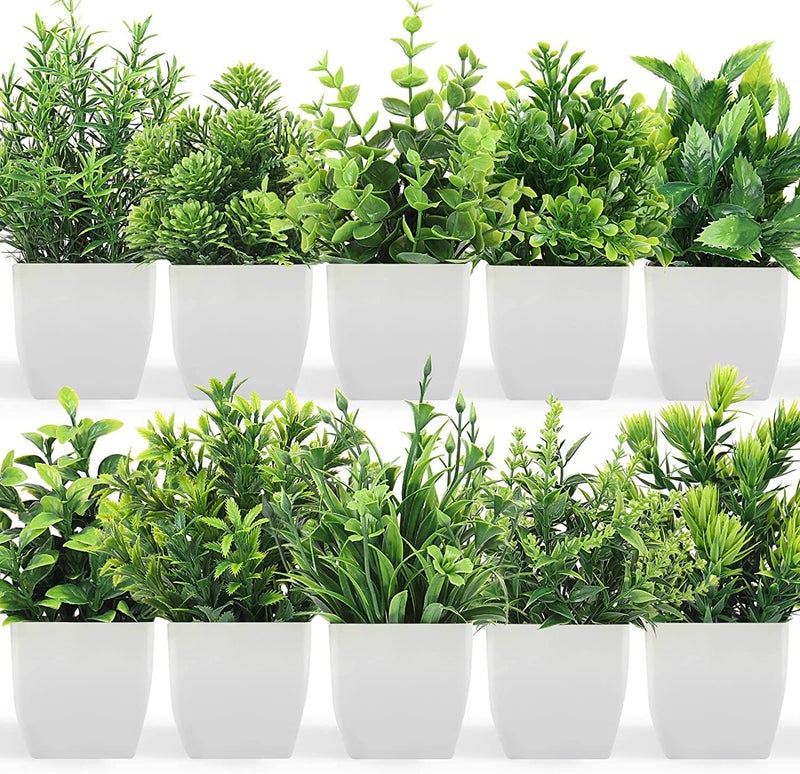 WYTE ORIGIN Artificial Plants with Pot Leaves Hanging Ivy Garlands Plant Greenery Vine Creeper for Home Décor - Perfect for Home and Office Decoration (SET-10) - Image 1