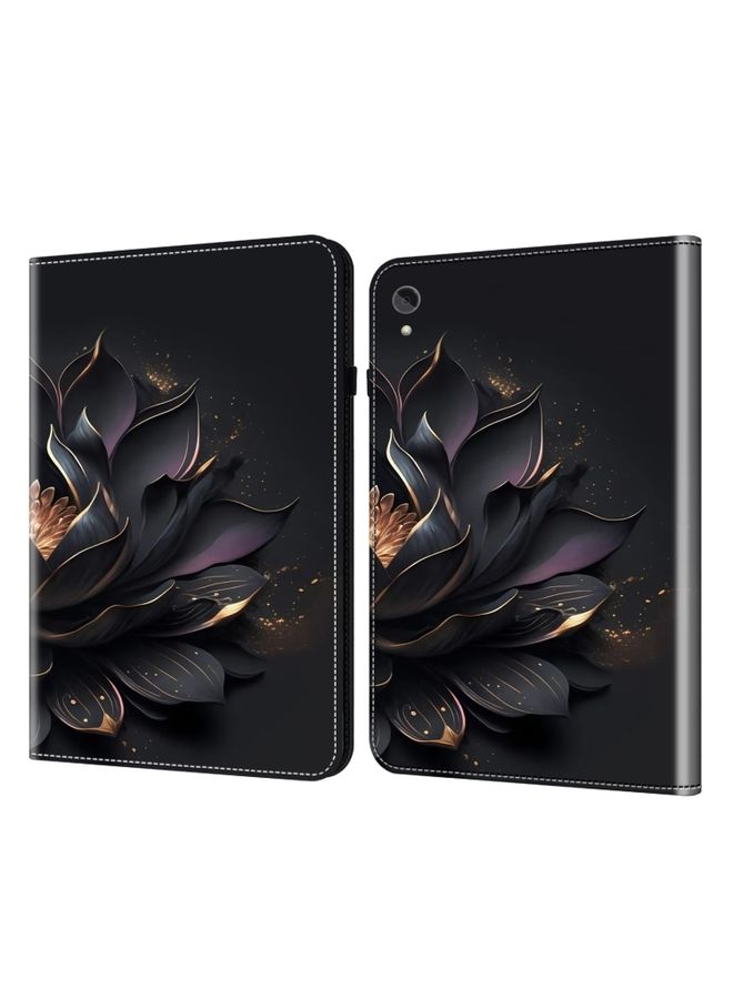 HuHa Case Cover For Lenovo Tab P11 / P11 Plus Crystal Texture Painted Leather Tablet Case Purple Lotus 