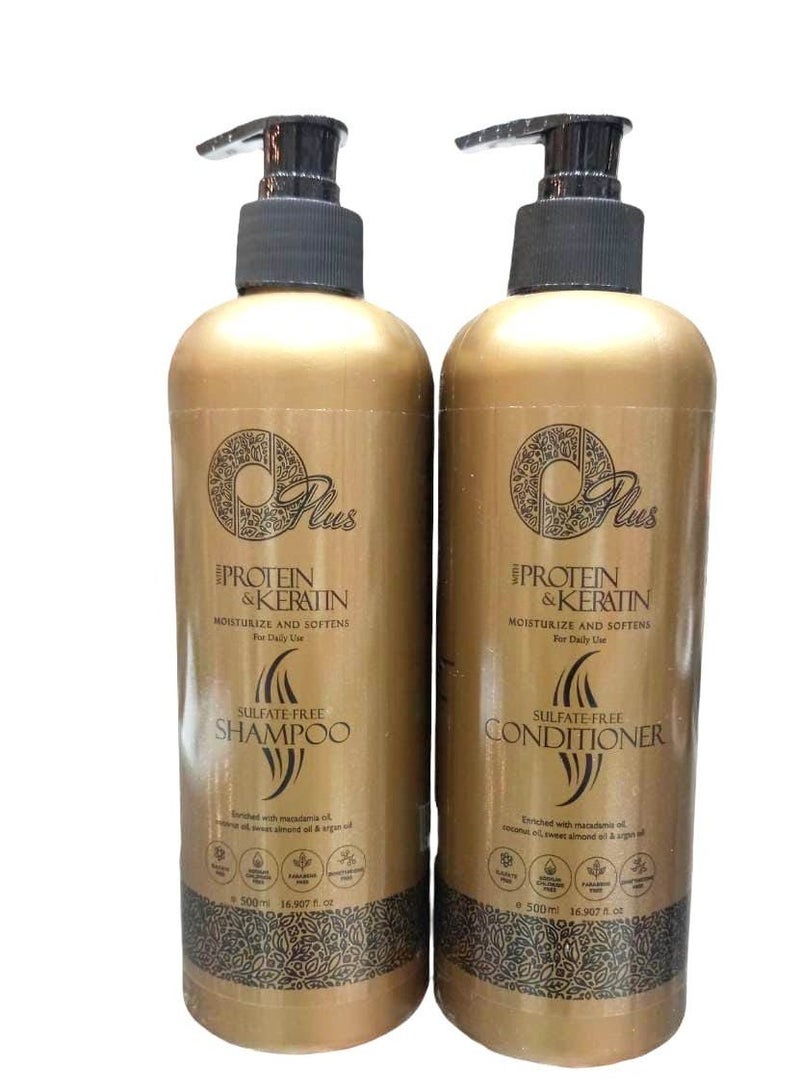 Oplus Shampoo 500 ml and Conditioner 500 ml Protein and Keratin Sulfate Free