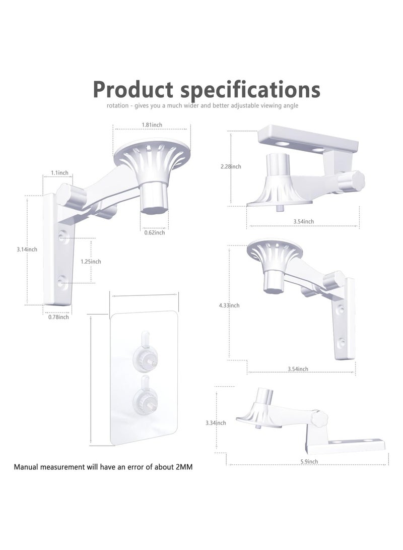 2-Pack Adjustable Wall Mount for Blink Mini Pan, Versatile Security Camera Bracket for Indoor and Outdoor Use, Compatible with Blink Mini Pan Cameras. - Image 3