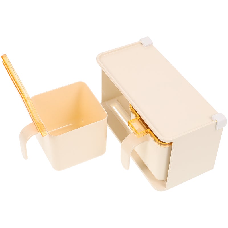 1 set of Compartments Seasoning Box With Lid Seasoning Storage Box Condiment Holder - Image 1