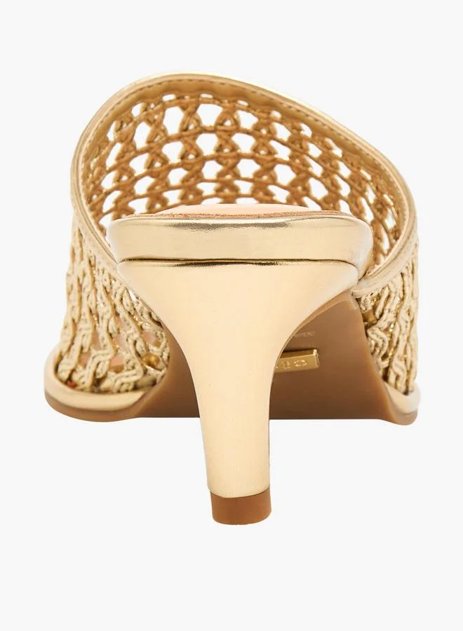 Celeste GOLD Women Stiletto Heel Mules for Women | Best Price UAE