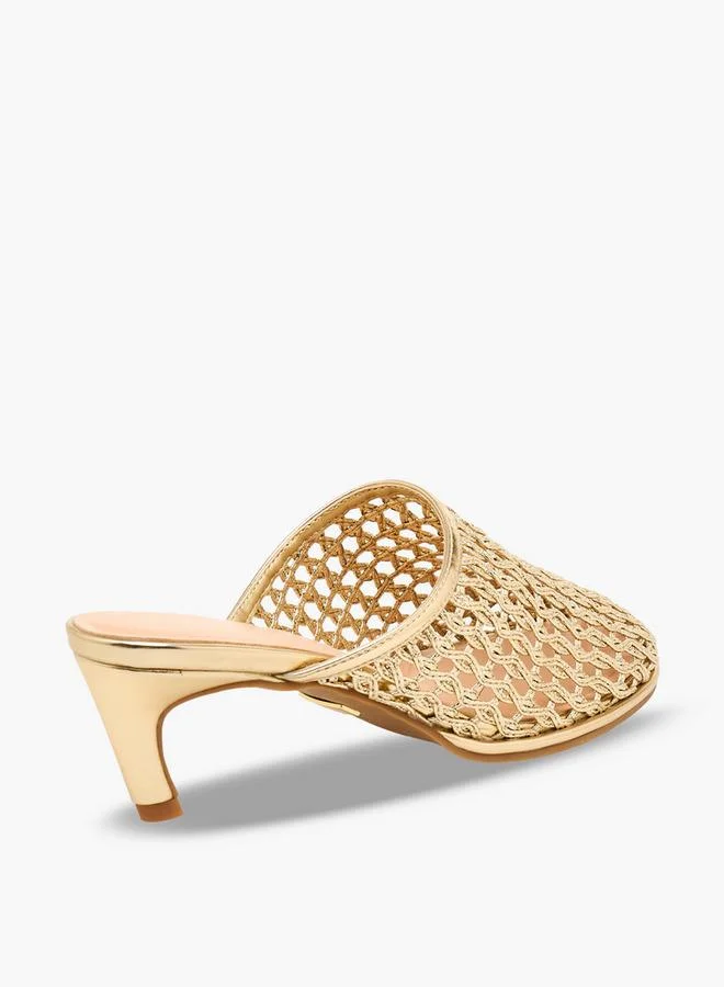 Celeste GOLD Women Stiletto Heel Mules for Women | Best Price UAE