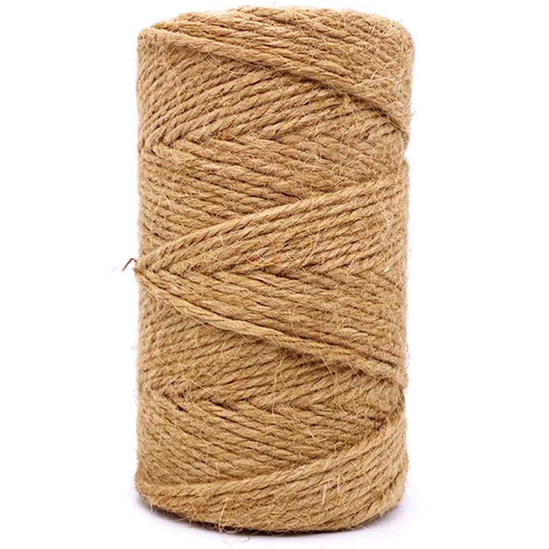 Jute Twine 328 Feet 25mm 4Ply Heavy Duty Brown Jute Rope String for Home Gardening Plant Picture Hanger Industrial Packing Mason Jars Wedding Decorations Crafts