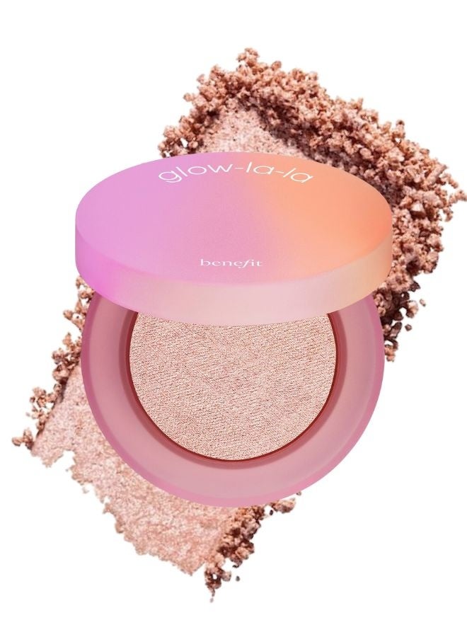 Benefit Cosmetics Glow-La-La Highlight Powder 3g – Aurora (Fair Light Pink) – Limited Edition Shimmering Highlighter for a Radiant, Luminous Glow - Image 1