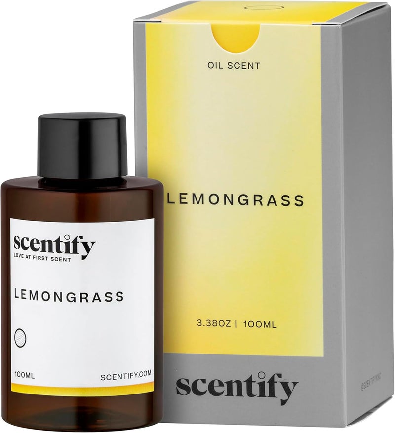 Scentify سنتيفي عشب الليمون عطر زيت عطري لإعادة تعبئة البخاخات الزيتية - نغمات عشب الليمون والقرنفل والمسك - عطر بخاخ عطري فاخر ومريح 100 مل، 3.38 أونصة - Image 1