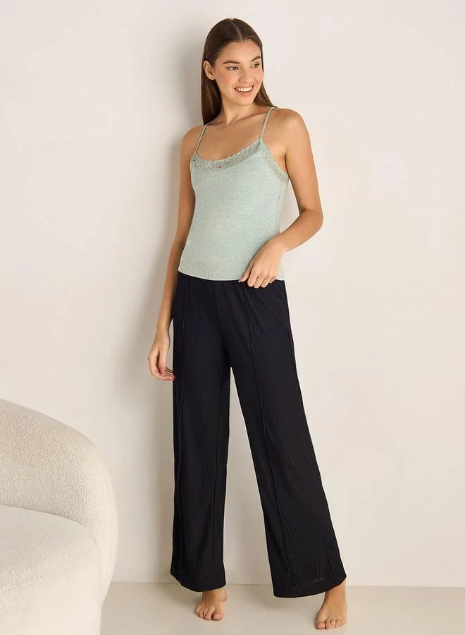 سبلاش فيڤ Lace Trim Textured Camisole