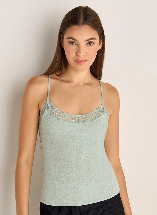 سبلاش فيڤ Lace Trim Textured Camisole