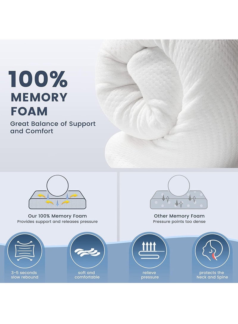 Butterfly Cervical Memory Foam Pillow, Ergonomic Pillows For Neck And Shoulder Pain Relief, Orthopedic Contour Neck Support Pillows For Side, Back And Stomach Sleepers With Washable Cover