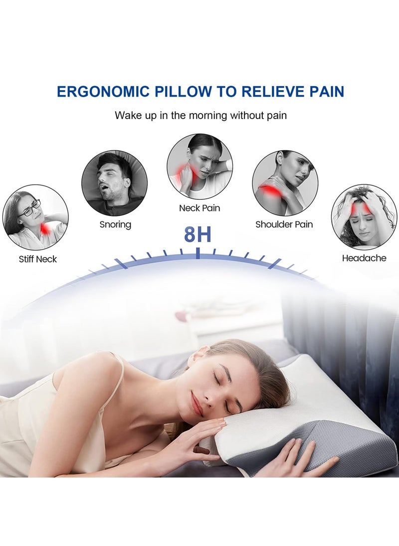 Butterfly Cervical Memory Foam Pillow, Ergonomic Pillows For Neck And Shoulder Pain Relief, Orthopedic Contour Neck Support Pillows For Side, Back And Stomach Sleepers With Washable Cover - pzsku/ZBEC987A70865DEF57A40Z/45/_/1727508805/f0e6b9c3-d8e2-44f0-8f64-32c35ca1f499