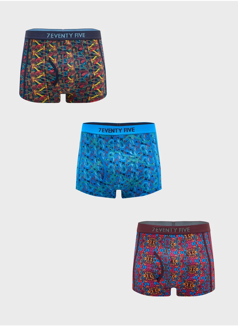 سفنتي فايف بيسيكس Pack Of 3 Boxers